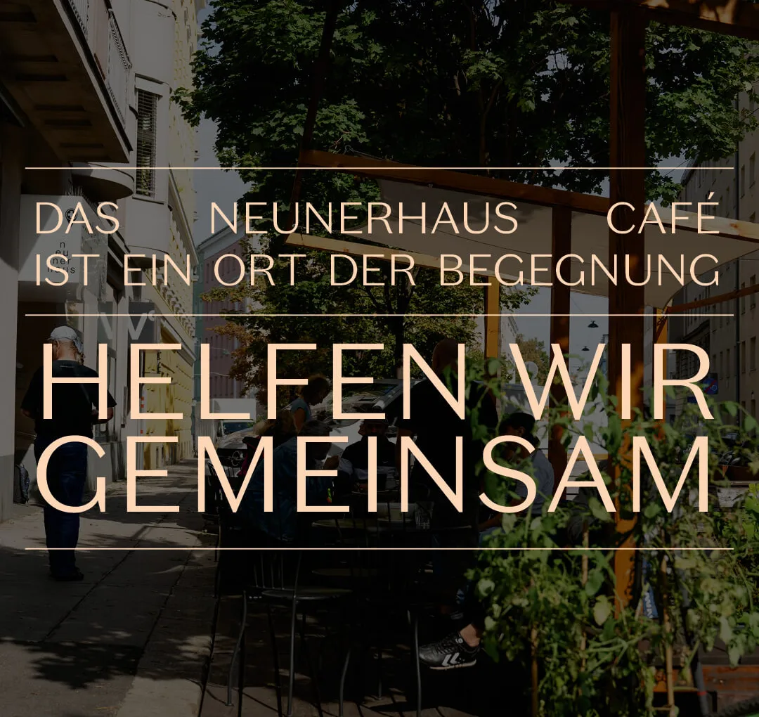 Café mit Menschen, gemeinsames Helfen
